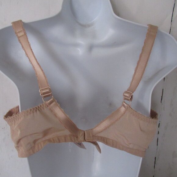 Panache Bra 38E Beige Tan Jasmine Balconette Sheer Lace Back Closure - Picture 2 of 6